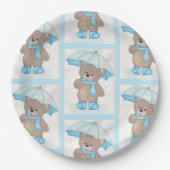 Rainy Daze Teddy Bear Papieren Bordje (Voorkant)