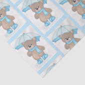 Rainy Daze Teddy Bear Tissuepapier (Detail)