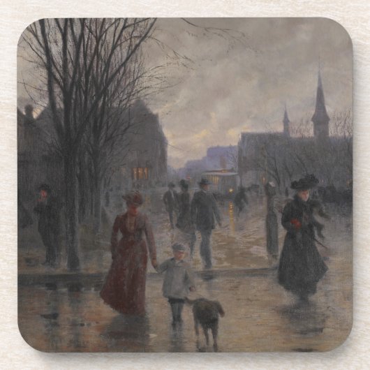 Rainy Evening on Hennepin Avenue, c.1902 Drankjes Onderzetter (Voorkant)