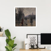 Rainy Evening on Hennepin Avenue, c.1902 Poster (Thuiskantoor)