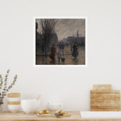 Rainy Evening on Hennepin Avenue, c.1902 Poster (Keuken)