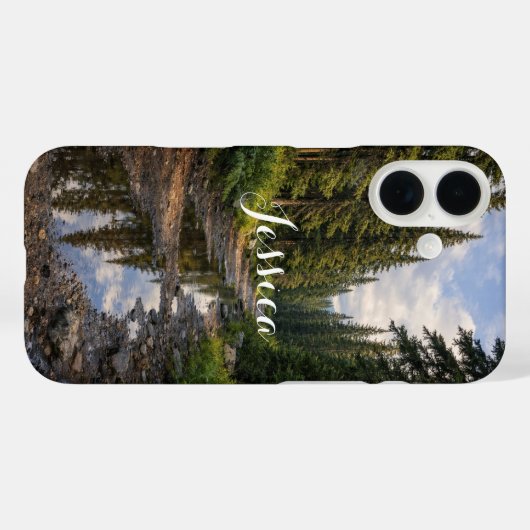 Rainy Forest Path Landscape Personalized  Case-Mate iPhone Case (Achterkant (horizontaal))