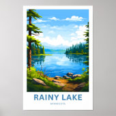 Rainy Lake Minnesota Reisprint Poster (Voorkant)