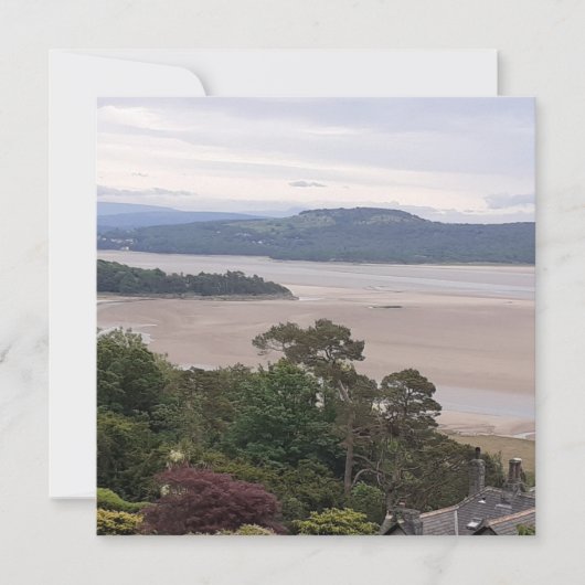 Rainy Morecambe Bay Flat Kaart (Voorkant)