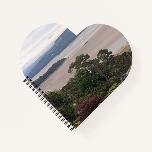 Rainy Morecambe Bay Heart Notitieboek (Voorkant)