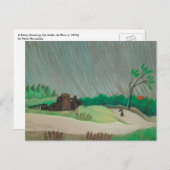 Rainy Morning Henri Rousseau,  Kunst Briefkaart (Voorkant / Achterkant)