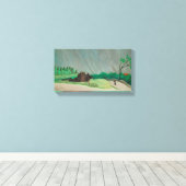 Rainy Morning Henri Rousseau,  Kunst Canvas Afdruk (Insitu (Houten vloer))