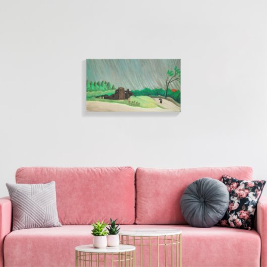 Rainy Morning Henri Rousseau, Kunst Canvas Afdruk (Insitu (Woonkamer))