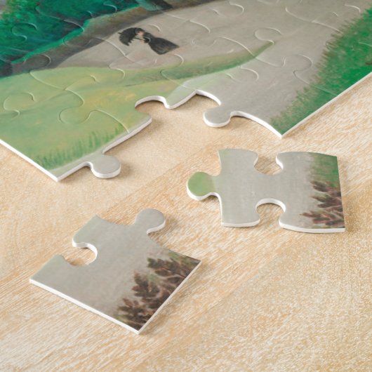 Rainy Morning Henri Rousseau, Kunst Legpuzzel (Zijkant)