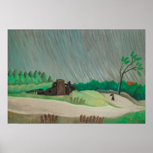 Rainy Morning Henri Rousseau, Kunst Poster (Voorkant)