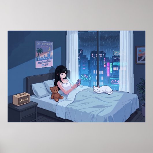 Rainy Night Room Poster (Voorkant)