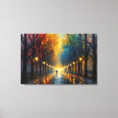 Rainy Park Walk Canvas Art | Home Wall Art    (Voorkant)