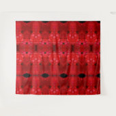 Rainy Red Dianthus Ikat 4 Wandkleed (Voorkant (horizontaal))