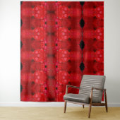 Rainy Red Dianthus Ikat 4 Wandkleed (In situ)