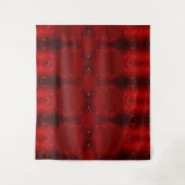 Rainy Red Dianthus Ikat 6 Wandkleed (Voorkant)