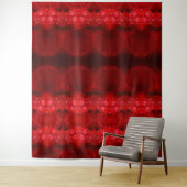 Rainy Red Dianthus Ikat too Wandkleed (In situ)