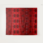 Rainy Red Dianthus Ikat Wandkleed (Voorkant (horizontaal))