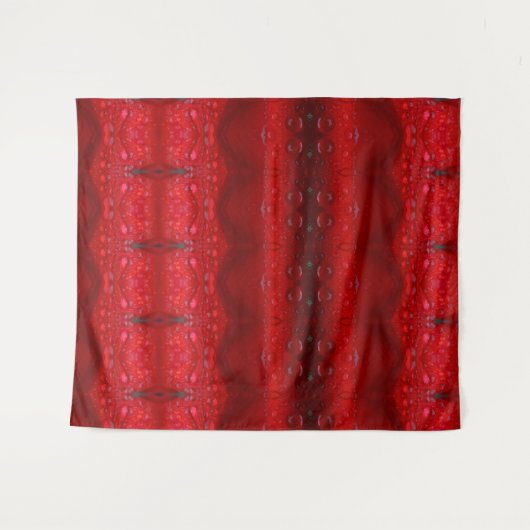 Rainy Red Dianthus Ikat Wandkleed (Voorkant (horizontaal))