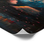 Rainy Rhapsody: Een serenade in de stad Poster (Hoek)