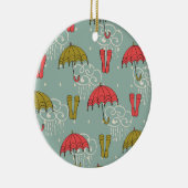 Rainy Season Umbrella Design Keramisch Ornament (Rechts)