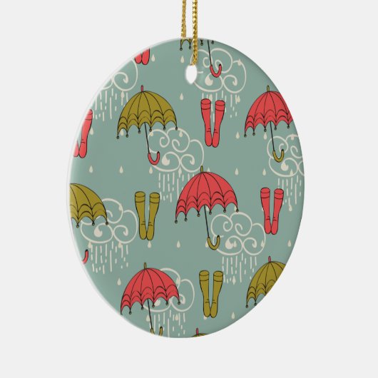 Rainy Season Umbrella Design Keramisch Ornament (Rechts)