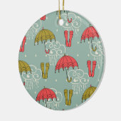 Rainy Season Umbrella Design Keramisch Ornament (Links)