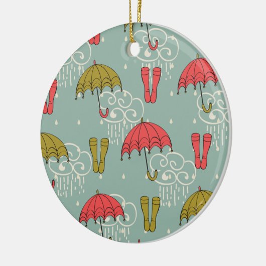 Rainy Season Umbrella Design Keramisch Ornament (Links)
