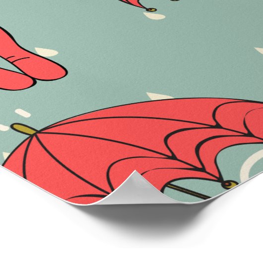 Rainy Season Umbrella Design Poster (Hoek)