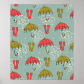 Rainy Season Umbrella Design Poster (Voorkant)