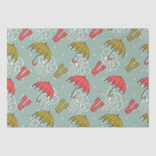 Rainy Season Umbrella Design Tissuepapier (Voorkant)