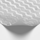 Rainy Sky Gray Chevron Pattern Cadeaupapier (Hoek)