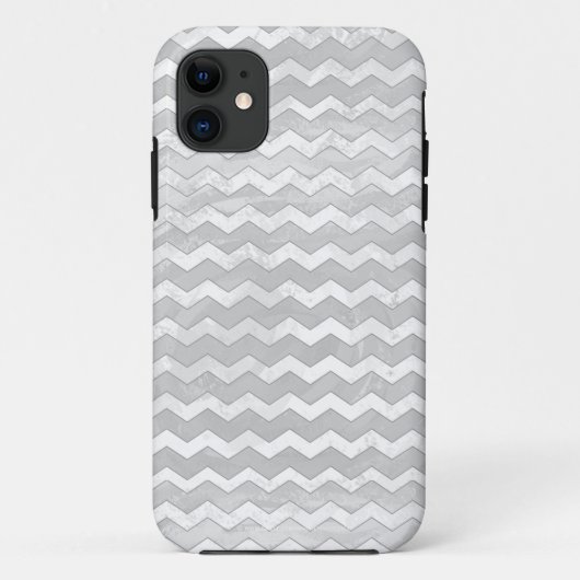 Rainy Sky Gray Chevron Pattern Case-Mate iPhone Case (Achterkant)