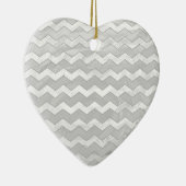 Rainy Sky Gray Chevron Pattern Keramisch Ornament (Rechts)