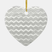 Rainy Sky Gray Chevron Pattern Keramisch Ornament (Voorkant)