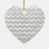 Rainy Sky Gray Chevron Pattern Keramisch Ornament (Achterkant)