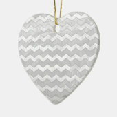 Rainy Sky Gray Chevron Pattern Keramisch Ornament (Links)