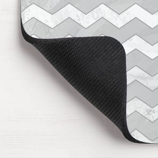 Rainy Sky Gray Chevron Pattern Muismat (Hoek)