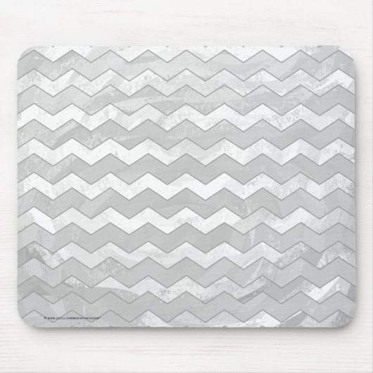 Rainy Sky Gray Chevron Pattern Muismat (Voorkant)