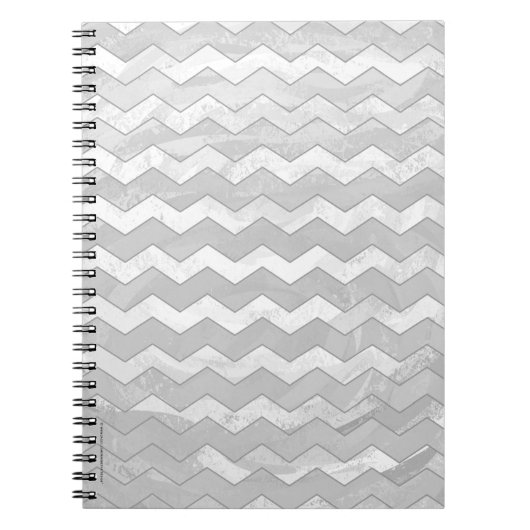 Rainy Sky Gray Chevron Pattern Notitieboek (Voorkant)