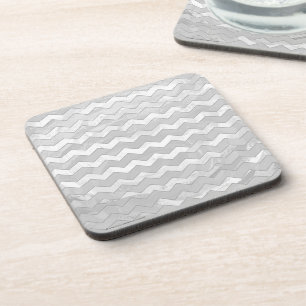 Rainy Sky Gray Chevron Pattern Onderzetter