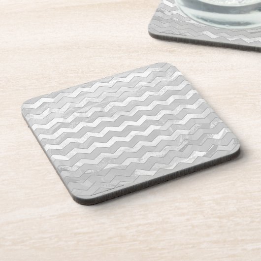 Rainy Sky Gray Chevron Pattern Onderzetter (Linkerzijde)