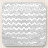 Rainy Sky Gray Chevron Pattern Onderzetter (Voorkant)