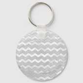Rainy Sky Gray Chevron Pattern Sleutelhanger (Voorkant)