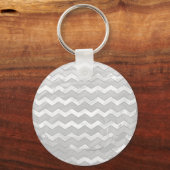 Rainy Sky Gray Chevron Pattern Sleutelhanger (Voorkant)