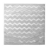 Rainy Sky Gray Chevron Pattern Tegeltje (Voorkant)