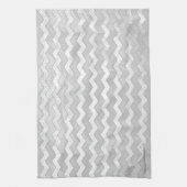 Rainy Sky Gray Chevron Pattern Theedoek (Verticaal)
