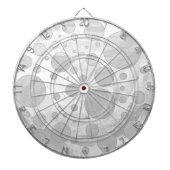 Rainy Sky Gray Polka Dots Dartbord (Voorkant)