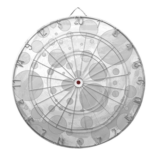 Rainy Sky Gray Polka Dots Dartbord (Voorkant)