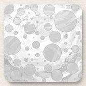 Rainy Sky Gray Polka Dots Drankjes Onderzetter (Voorkant)