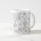 Rainy Sky Gray Polka Dots Grote Koffiekop (Voorkant rechts)